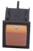 Eénpolige schakelaar oranje 25x31 mm