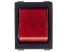 Pulsador lavavajillas rojo 22x30mm