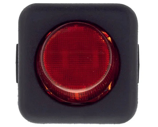 Eénpolige rode schakelaar 25x25mm met controlelamp