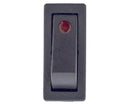 Eénpolige rode schakelaar 11x30mm met controlelamp