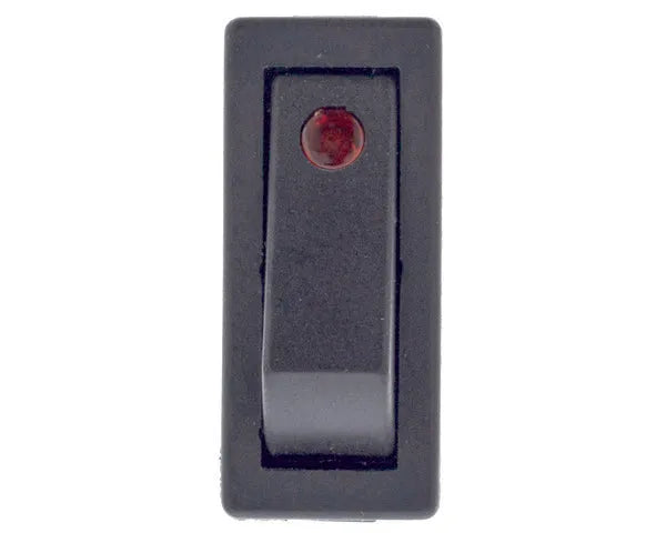 Eénpolige rode schakelaar 11x30mm met controlelamp