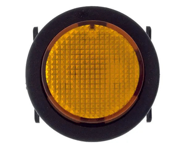 Tweepolige schakelaar amber rond Ø25mm