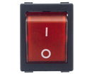 Rode bipolaire schakelaar 25X31 mm
