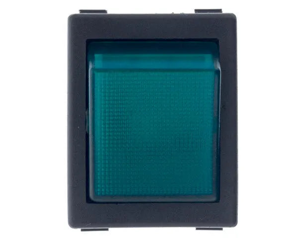 Bipolaire schakelaar groen 1 t 25x31 mm.
