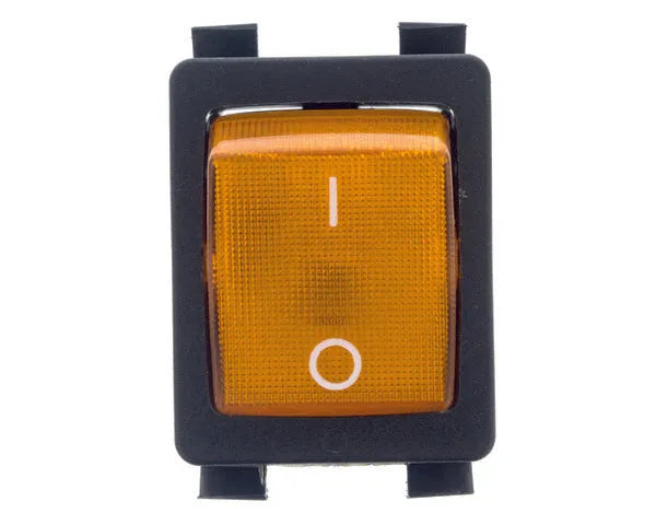 Bipolaire schakelaar amber 1 t 22x30 mm.