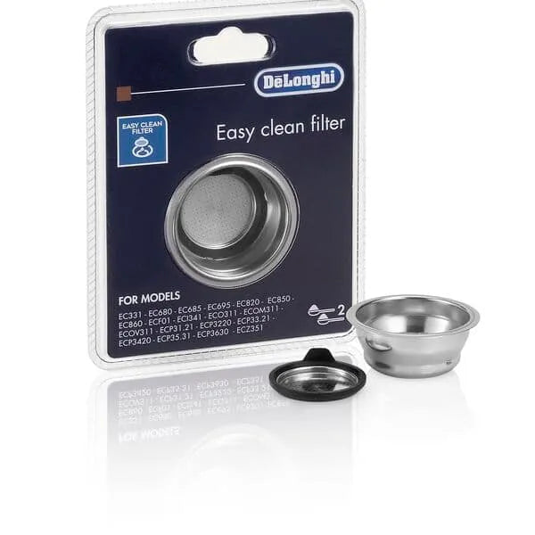Filtro de limpieza fácil para dos tazas cafetera DeLonghi 5513281001 DLSC401