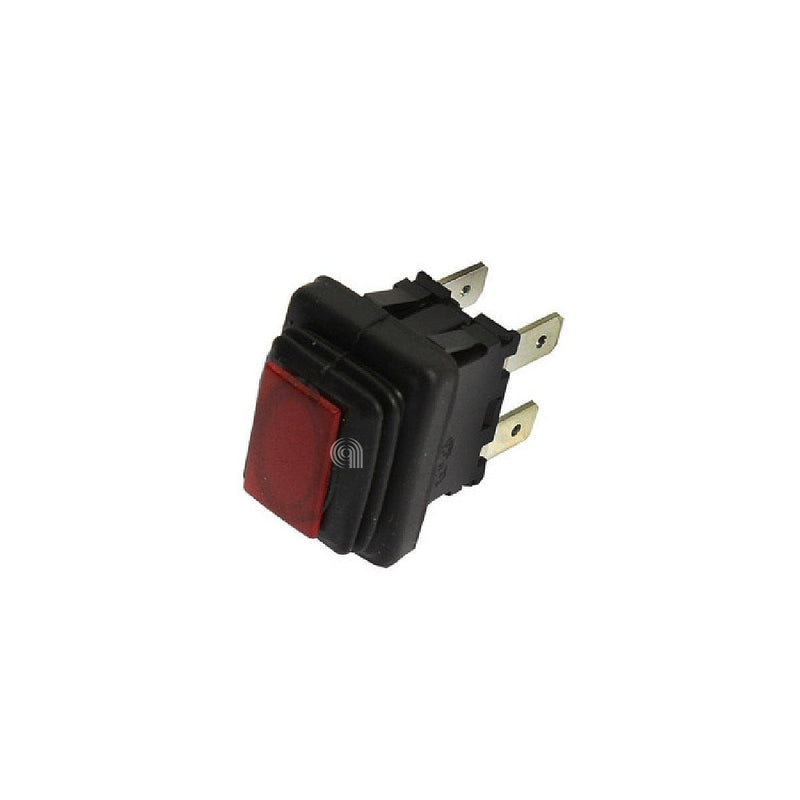 Interruptor rectangular rojo Polti para Vaporella M0005243