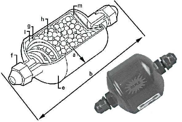 Droogfilter 1/2'' schroefdraad 1780 gr | Standaard: 03VF610
