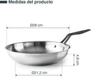 LACOR Sartén Origin Acero Inoxidable 28cm - Modelo 47328