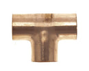 T-stuk recht h-h-h 130 koper 3/4''