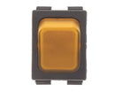 Pulsador desviador amarillo 30x22mm