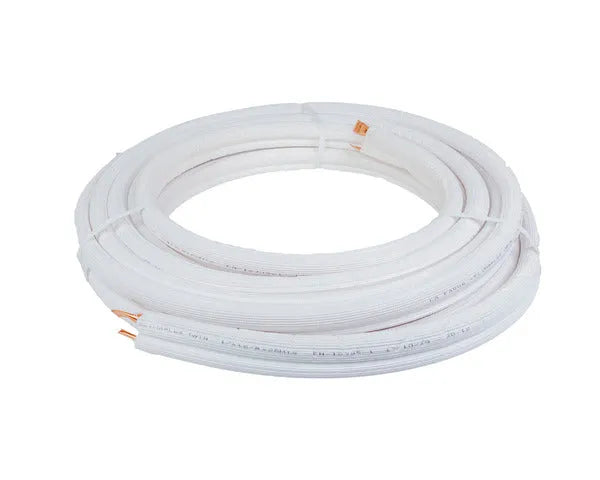Tubo cobre aislado doble 1/4 + 5/8 20 m