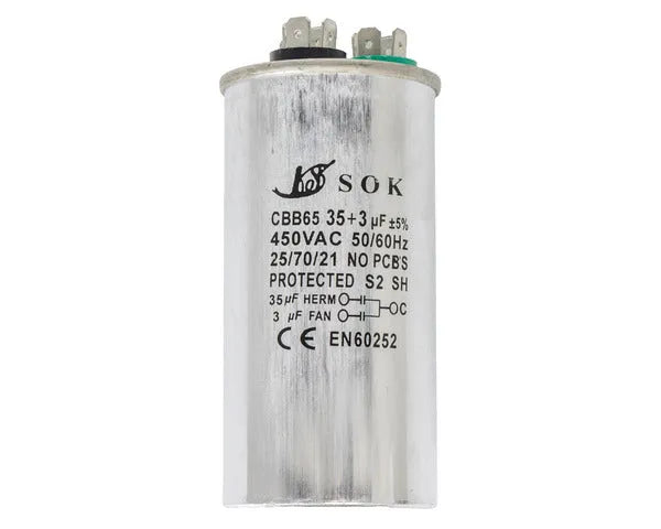 Werkcondensator 35µF + 3µF 450V