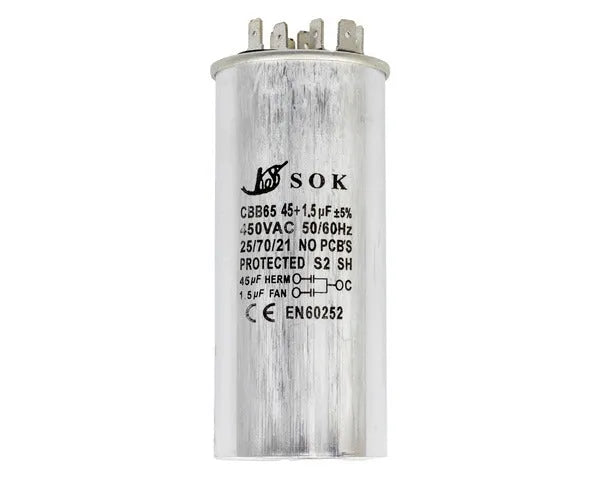 Condensator Werk 45µF + 1,5µF 450V