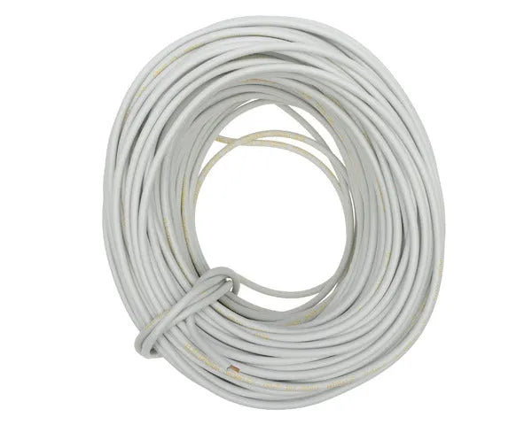 Witte kabelmantel 2x1,0 mm. 0,5KV