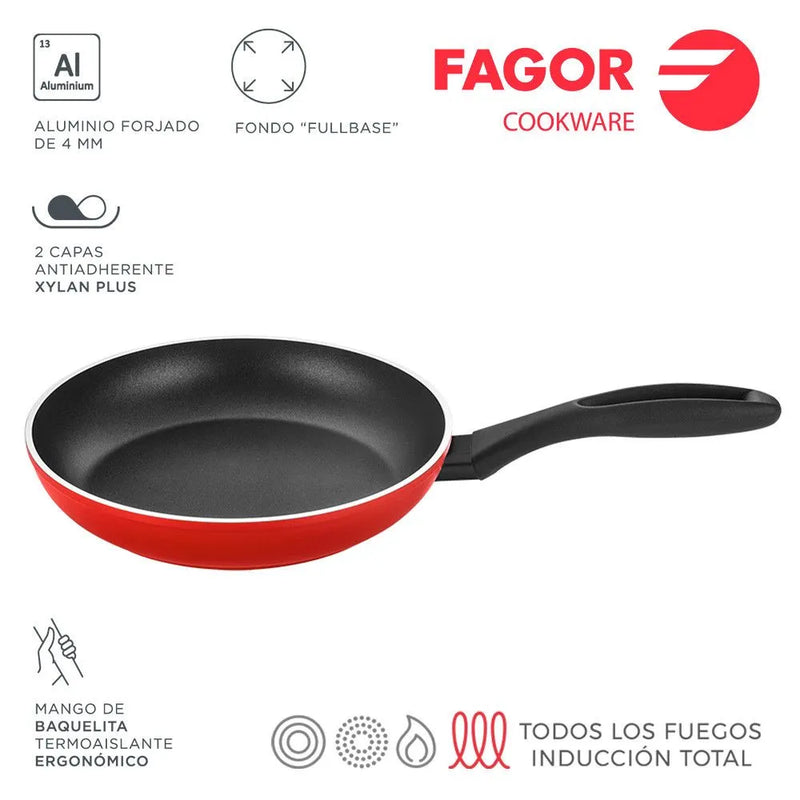 FAGOR Sarten MAXIMA Ø26 Rojo