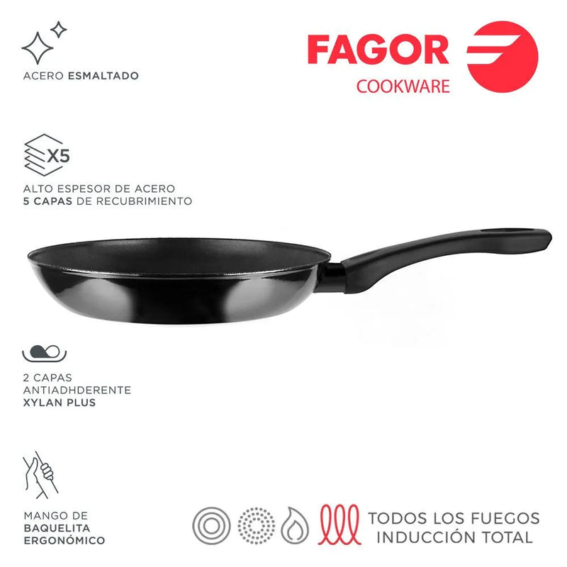 FAGOR Sarten INDUTHERM Negro Ø26
