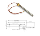 Weerstand pelletkachel 140mm x 9,9mm 3/8 250W HT62650